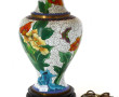 Lampe décorative à piètement en cloisonn