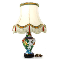 Lampe décorative à piètement en cloisonn