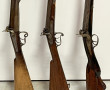 Ensemble de 3 fusils de chasse à percuss