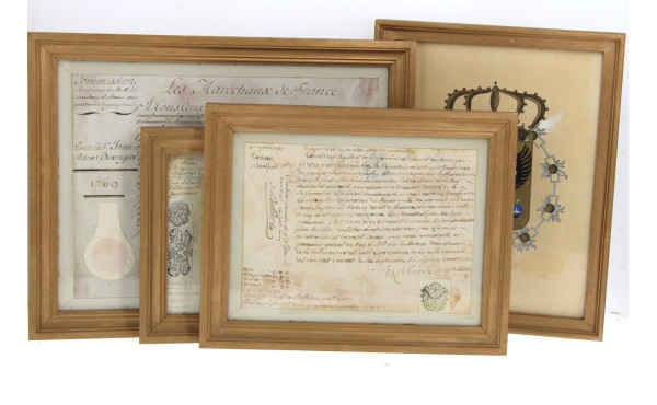 Lot de 3 documents manuscrits du XVIIIe 