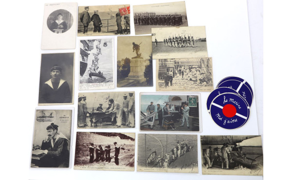 MARINE NATIONALE - 14 CPA dont 3 cartes 