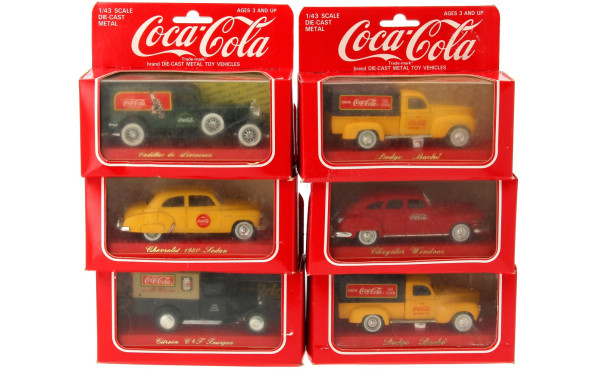 COCA COLA - 6 véhicules 1/43 en BO