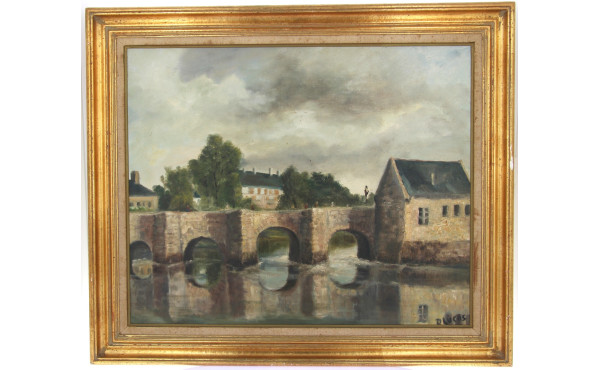 D.LUCAS (Xxème) "St Goustan, Auray", hui