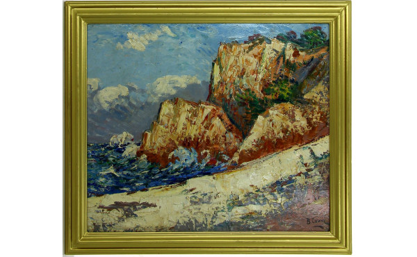 Bernard COWEZ (XXème) "Côte rocheuse", h