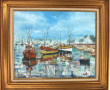 R. Scuiller (Xxe) "Bateaux au port en Br