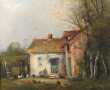 P.ARMAND (XIXè-Xxè) "Petite ferme, fermi