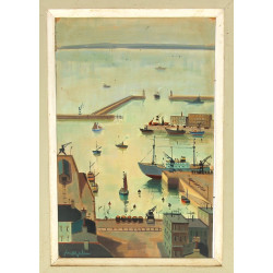 J.M. MORZADEC (Xxème) "Le port de Brest"