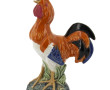 COQ - Sujet en faïence polychrome, H 28,