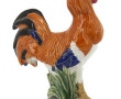 COQ - Sujet en faïence polychrome, H 28,