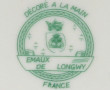 LONGWY - Plat rond en émaux polychromes 