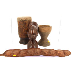 CONGO - Lot de 4 objets souvenirs du Con