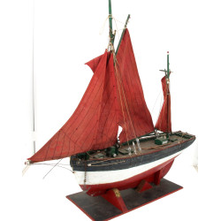 Maquette de bateau de pêche (gréement à 