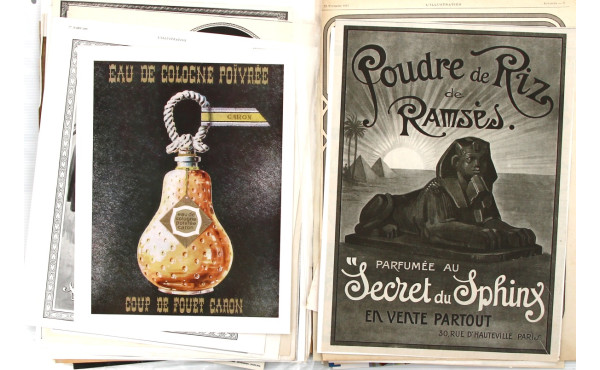 PUBLICITES PARFUMS - Lot d'une centaine 