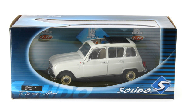 SOLIDO S - Renault 4L blanche, en BO