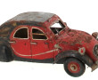 Lot de voitures 2Cv en bois, plastique e