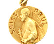 Médaille Saint Paul en or jaune 18 carat