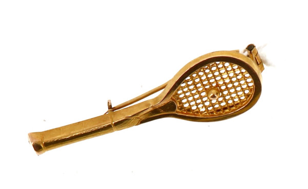 Broche en forme de raquette de tennis en