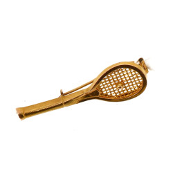 Broche en forme de raquette de tennis en