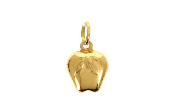 Pendentif pomme en or jaune 750ème, poid