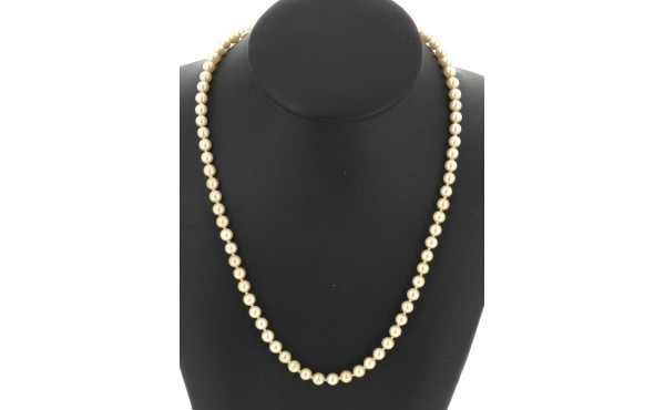 Collier en perles fantaisie, fermoir arg