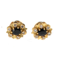 Paire de puces d'oreilles en or jaune, s