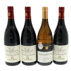 Lot de 4 bouteilles: - 3 B CHATEAUNEUF 