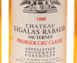 3 B Ch SIGALAS-RABAUD 1988 1GCC Sauterne