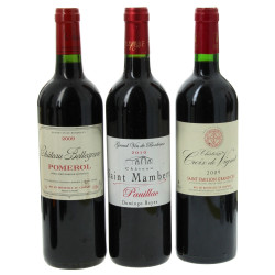 Lot de 3 bouteilles: - 1 B PAUILLAC Ch 