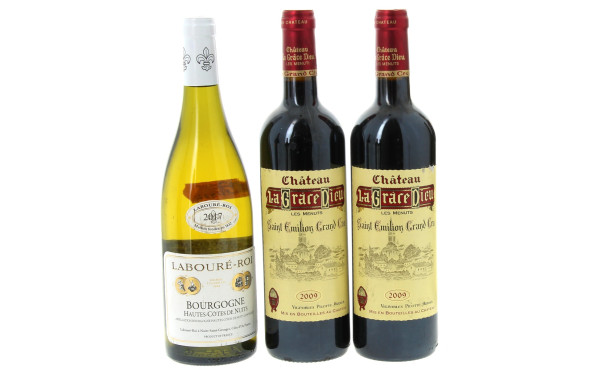 Lot de 3 bouteilles: - 2 B St EMILION G