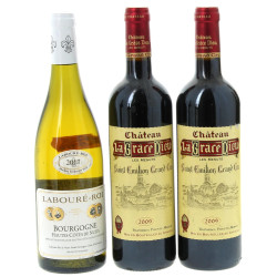 Lot de 3 bouteilles: - 2 B St EMILION G