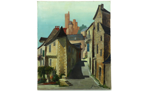 Jacques DURIX (Xxème) "Rue de village", 