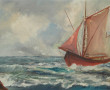 P.M. HENAFF (Xxème) "Marine, bateau aux 