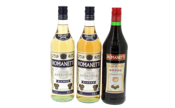 Lot de 3 bouteilles de vermouth ROMANETT