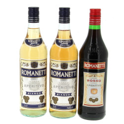 Lot de 3 bouteilles de vermouth ROMANETT