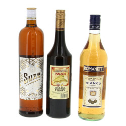 Lot de 3 bouteilles d'apéritifs: vermout