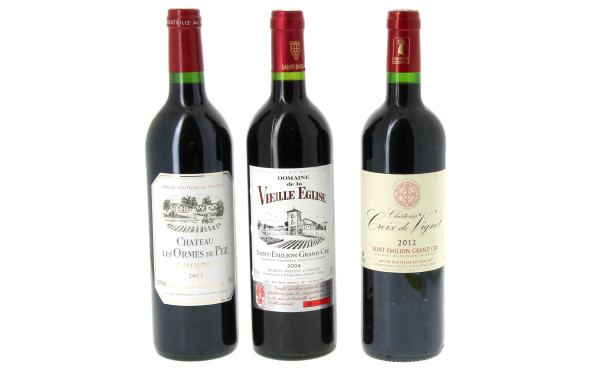 Lot de 3 bouteilles: - 1 B St EMILION G