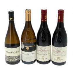 Lot de 4 bouteilles: - 1 B CHATEAUNEUF 