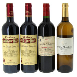 Lot de 4 bouteilles: - 2B St EMILION Gr