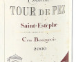 1 Mg Ch TOUR DE PEZ 2000 cru bourgeois S