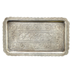 Petit plateau rectangulaire en argent 80