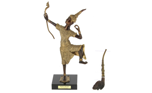 Danseur thaïlandais, statuette en bronze