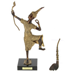 Danseur thaïlandais, statuette en bronze