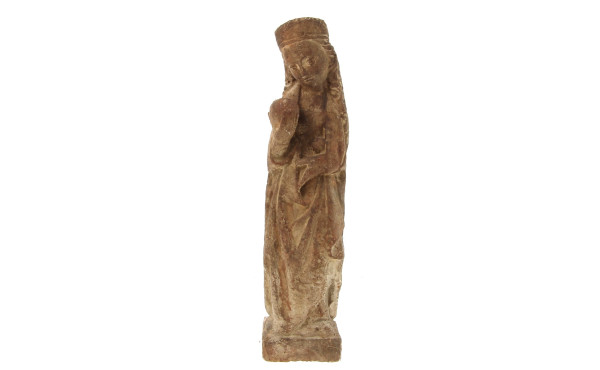 "Vierge", statuette en pierre reconstitu