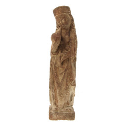 "Vierge", statuette en pierre reconstitu