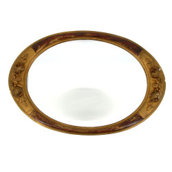 Miroir ovale vers 1920/1925 en bois et s