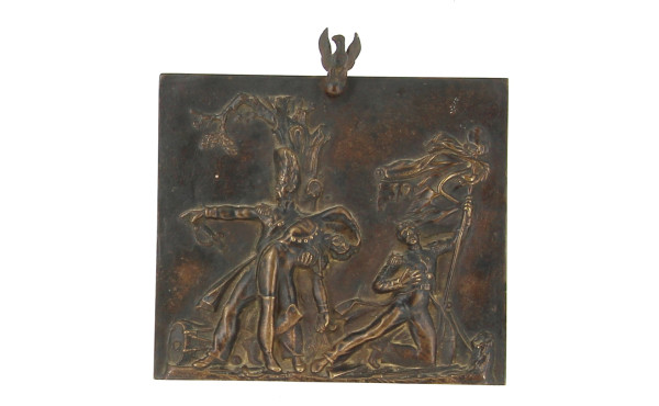 Thème EMPIRE - Plaque en bronze à patine