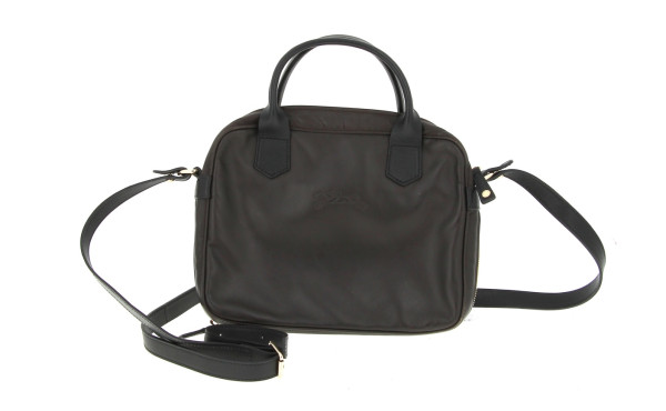 LONGCHAMP - Sac de dame en cuir brun et 