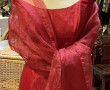 Robe de cérémonie rouge, avec bustier et