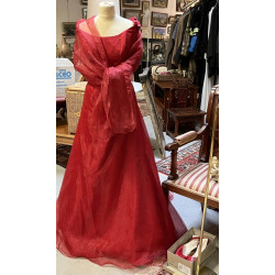 Robe de cérémonie rouge, avec bustier et