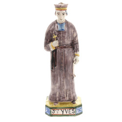 HR Quimper - "St Yves", statuette en faï